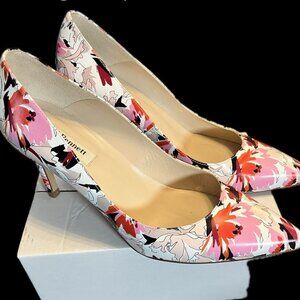 A WORK OF ART! L.K.Bennett Floret Leather Pumps 3.25"Heels Women's Size 39 (8.5)